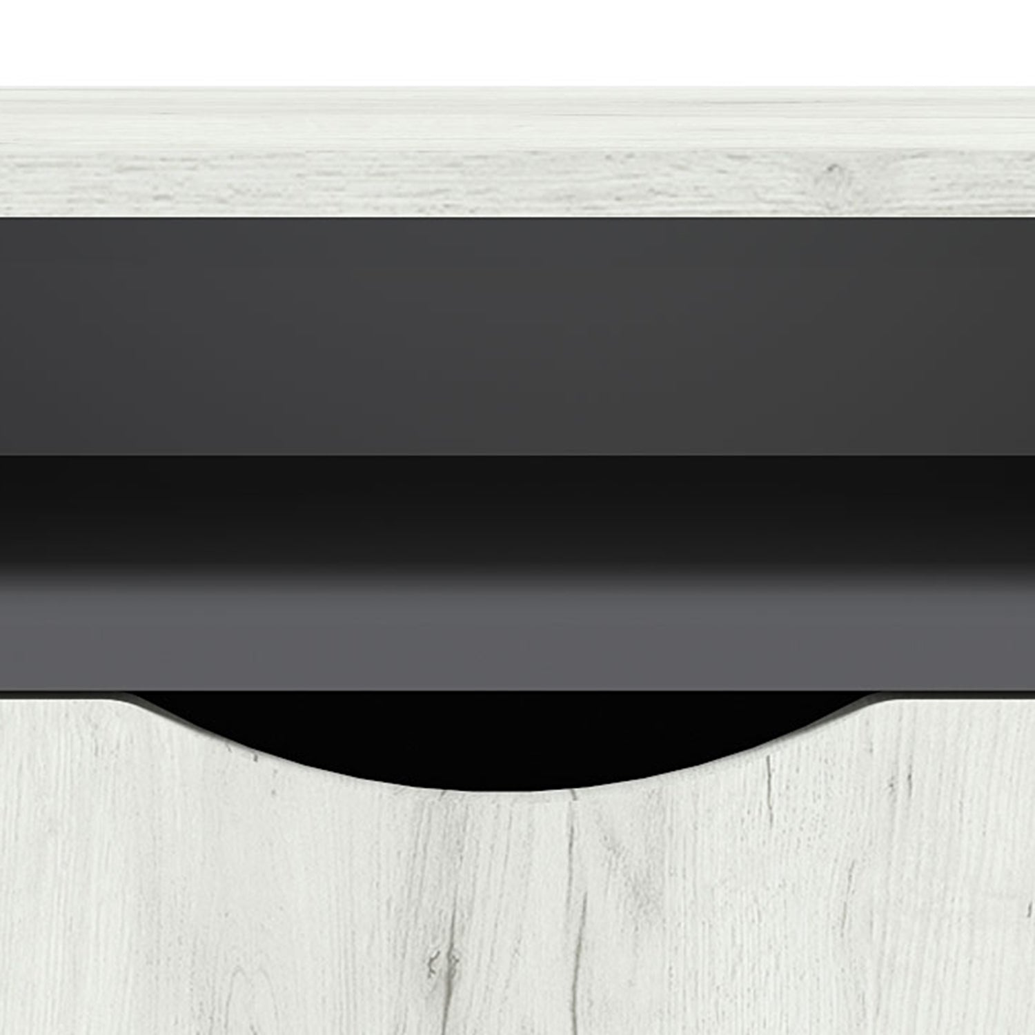 Table de Chevet 1 tiroir Caradec Gris et Bois Clair