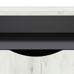 Table de Chevet 1 tiroir Caradec Gris et Bois Clair