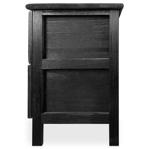 Table de chevet sculptée style marocain Chevignon L36cm Bois Noir
