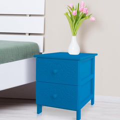 Table de chevet sculptée style marocain Chevignon L36cm Bois Bleu