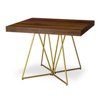Table extensible Neila en bois noisette avec pieds en métal