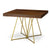Table extensible Neila en bois noisette avec pieds en métal