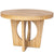 Table ronde extensible en chêne clair avec pied central
