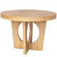 Table ronde extensible en chêne clair avec pied central