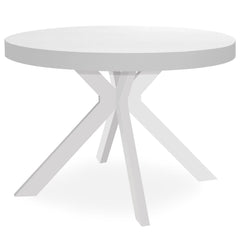 Table extensible ronde Aphista en blanc