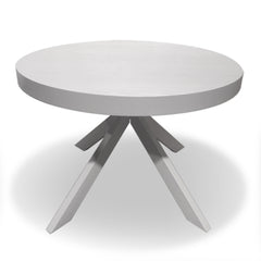 Table extensible ronde Aphista en blanc