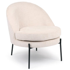 Fauteuil au dossier arrondi Ceryn tissu beige
