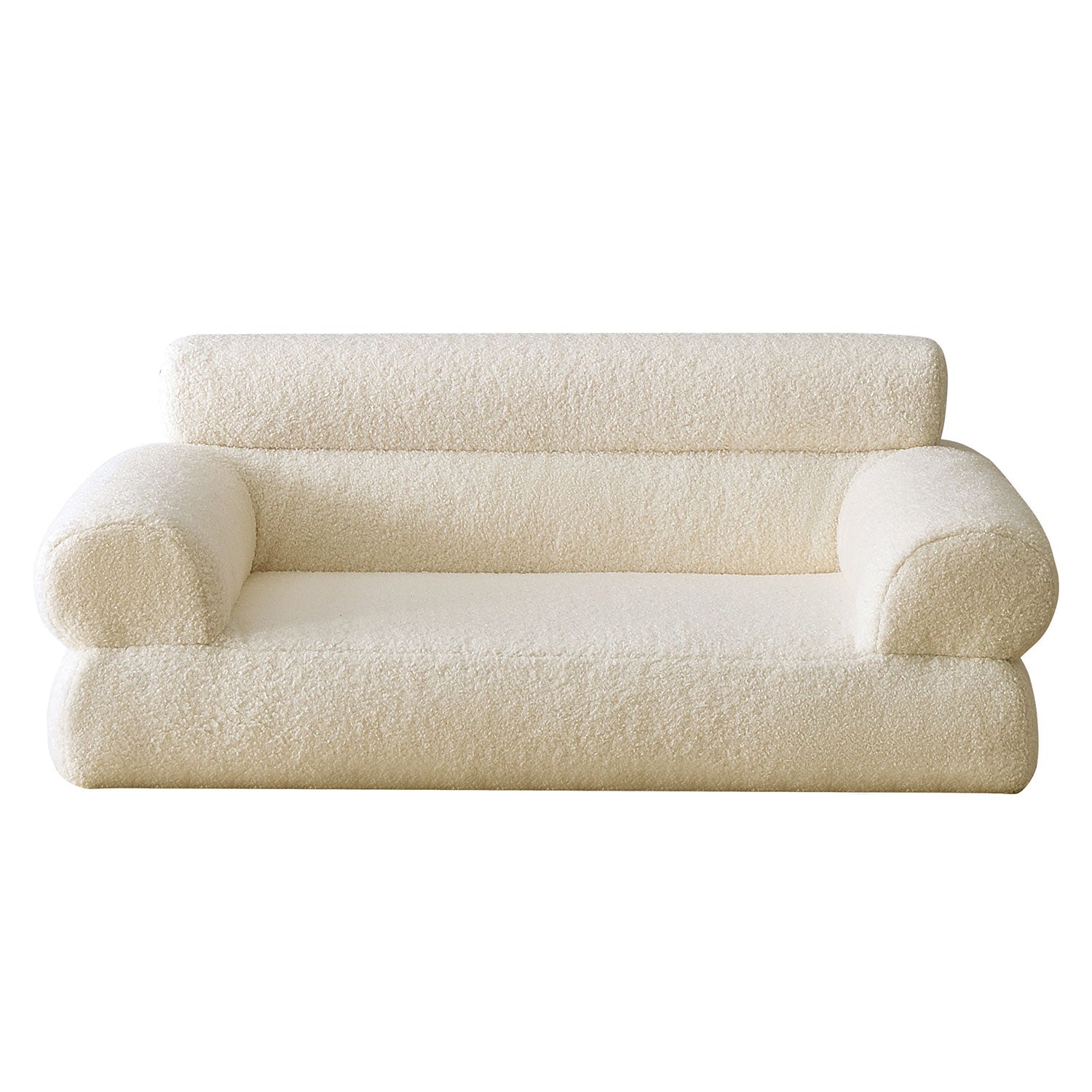 Canapé pour chien et chat Titou 50x80 Tissu Bouclette Crème