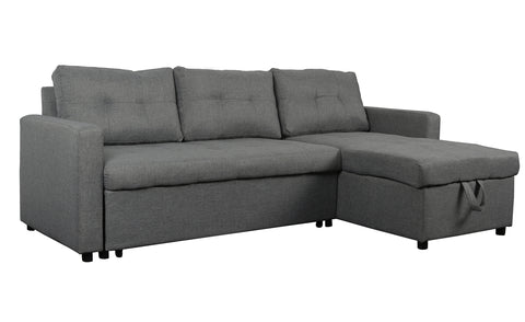 Canapé d'angle convertible Toledo Tissu Gris