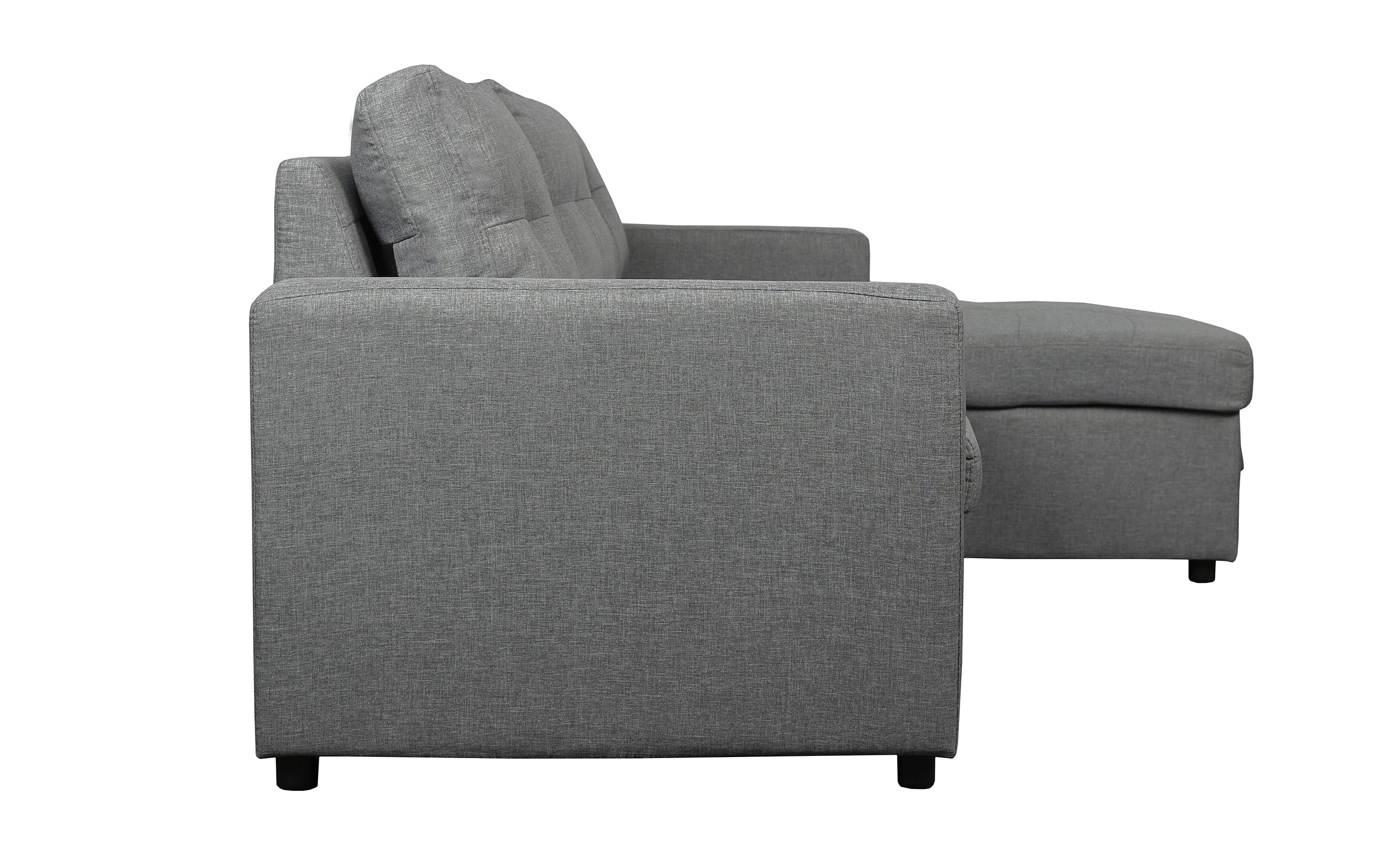 Canapé d'angle convertible Toledo Tissu Gris