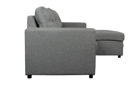 Canapé d'angle convertible Toledo Tissu Gris