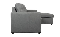 Canapé d'angle convertible Toledo Tissu Gris