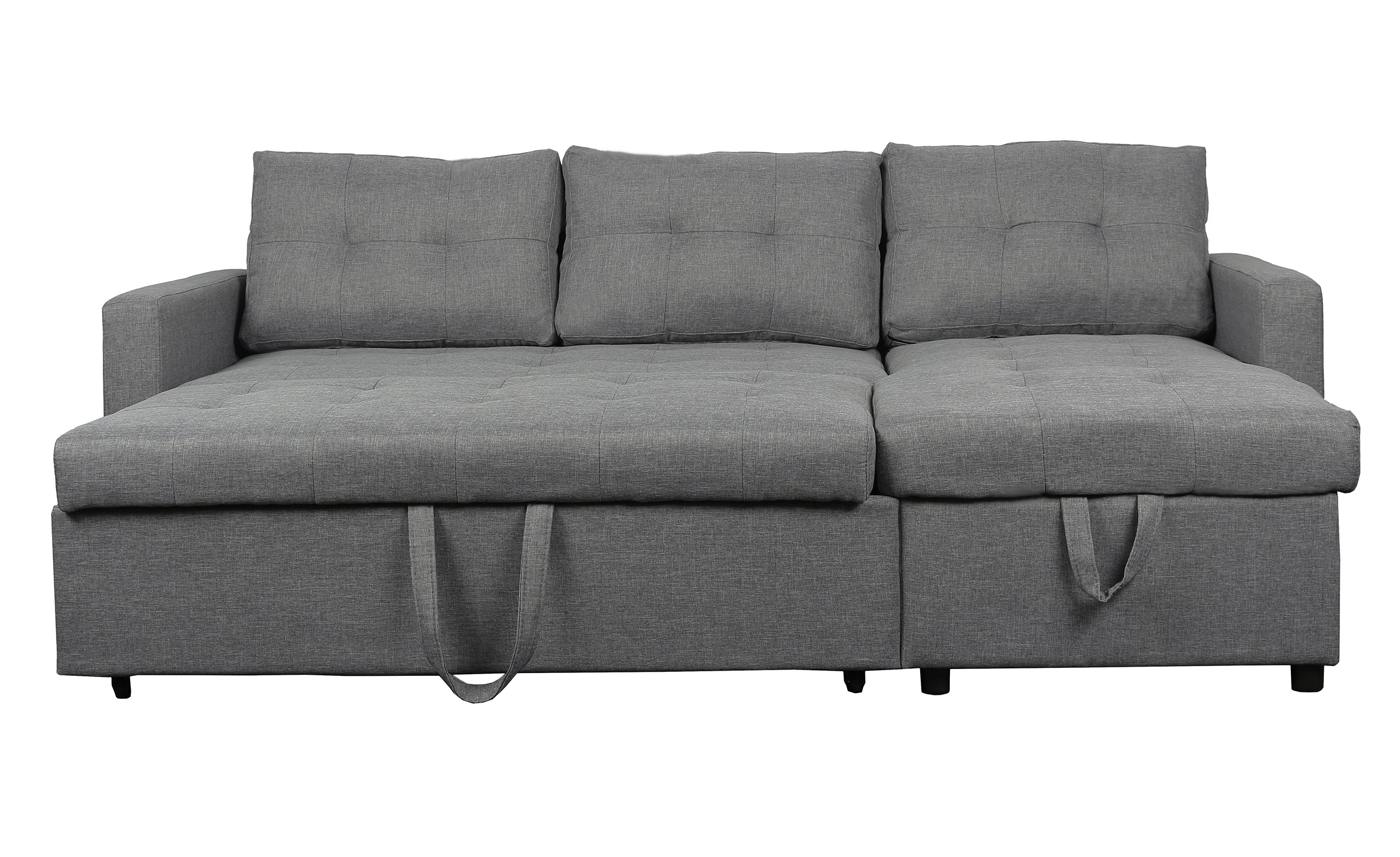 Canapé d'angle convertible Toledo Tissu Gris