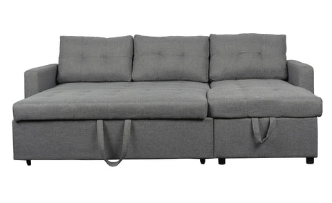 Canapé d'angle convertible Toledo Tissu Gris