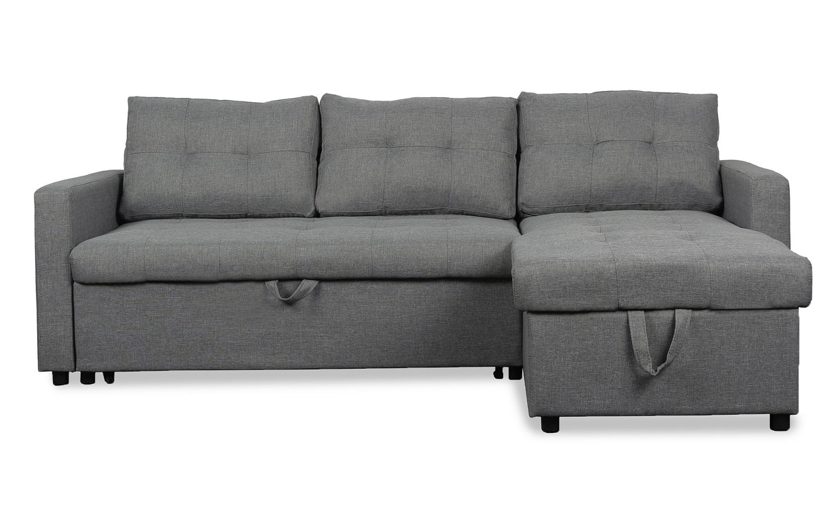 Canapé d'angle convertible Toledo Tissu Gris
