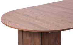 Table extensible ronde japandi 310cm Cavelna bois noisette rallonges intégrées