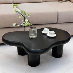 Table basse Capelma courbes naturelles 69x100cm noir