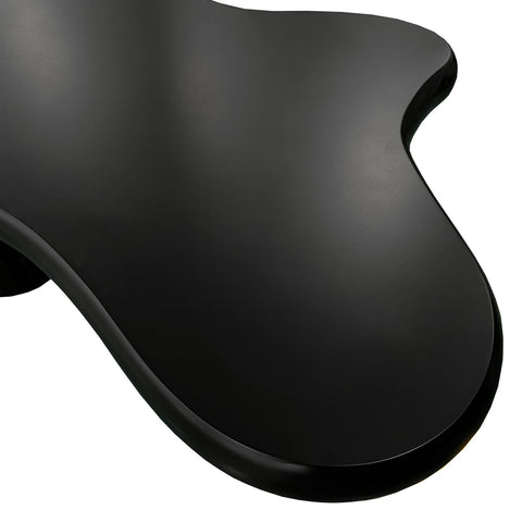 Mesa baja Capelma curvas naturales 69x100cm negro