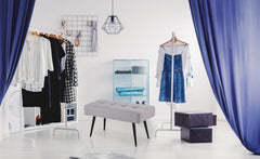 Banquette Vanina Tissu Gris Clair