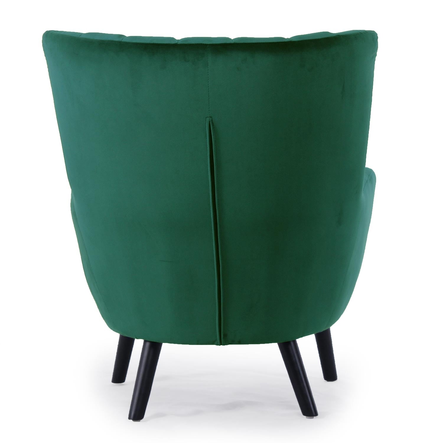 Fauteuil scandinave Vidal en Velours Vert de dos