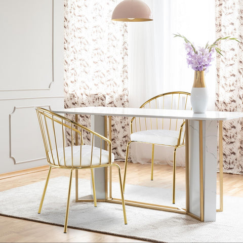 Lote de 2 sillones Baban de cuero sintético blanco