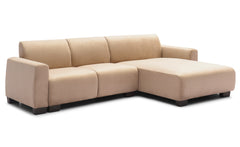 Canapé d'angle moderne 292cm Wallis Velours Taupe