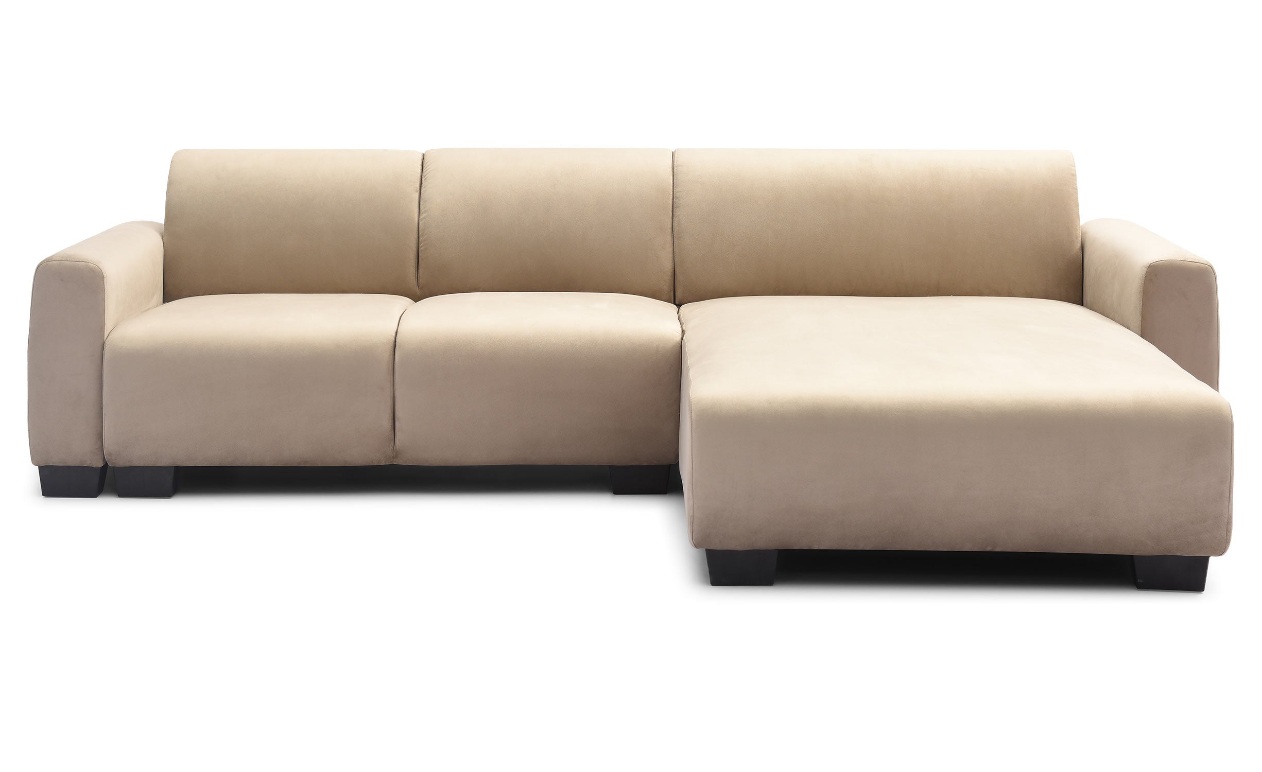 Canapé d'angle moderne 292cm Wallis Velours Taupe