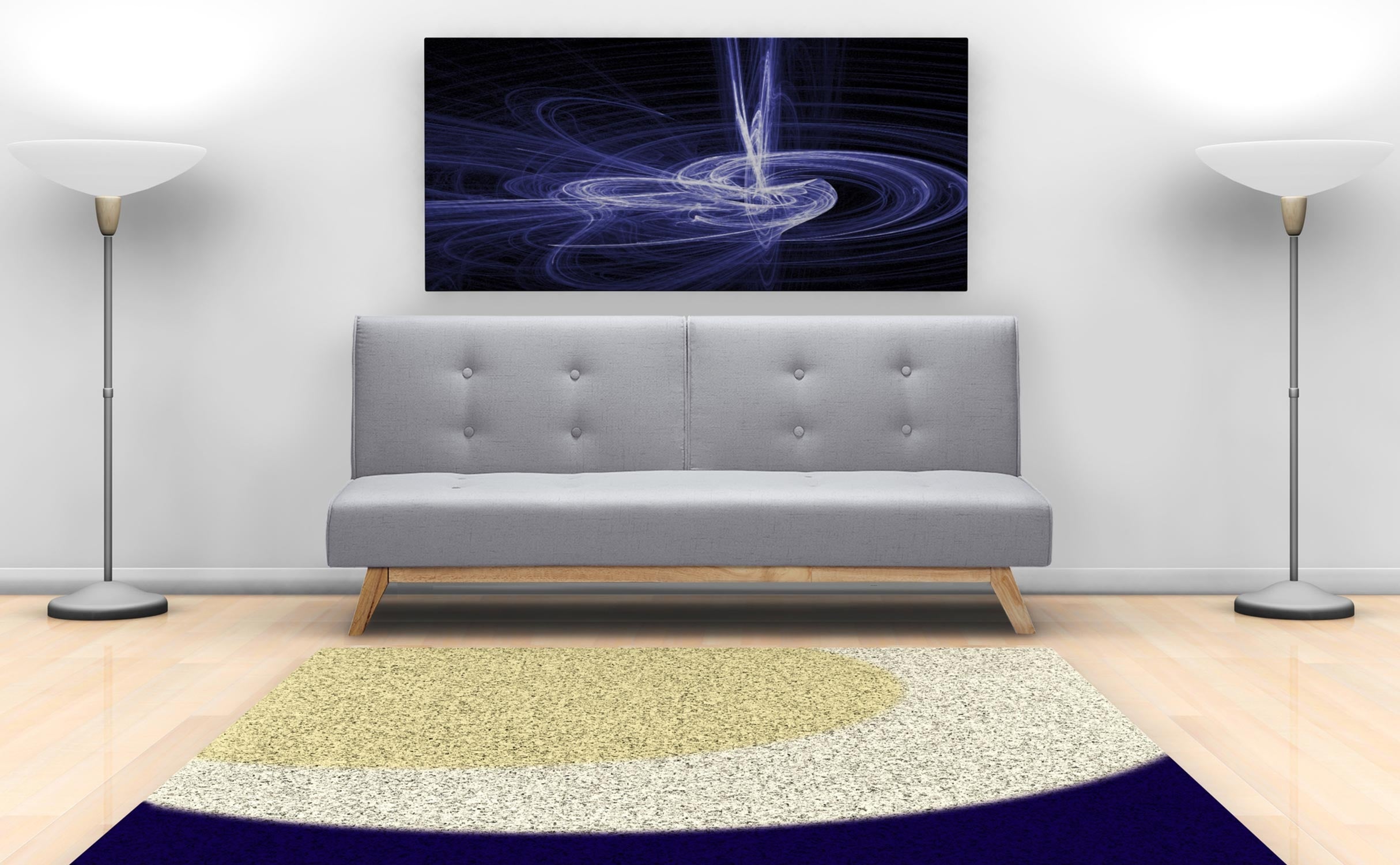 Canapé convertible scandinave Yazu Gris Clair