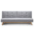 Canapé convertible gris clair type clic-clac