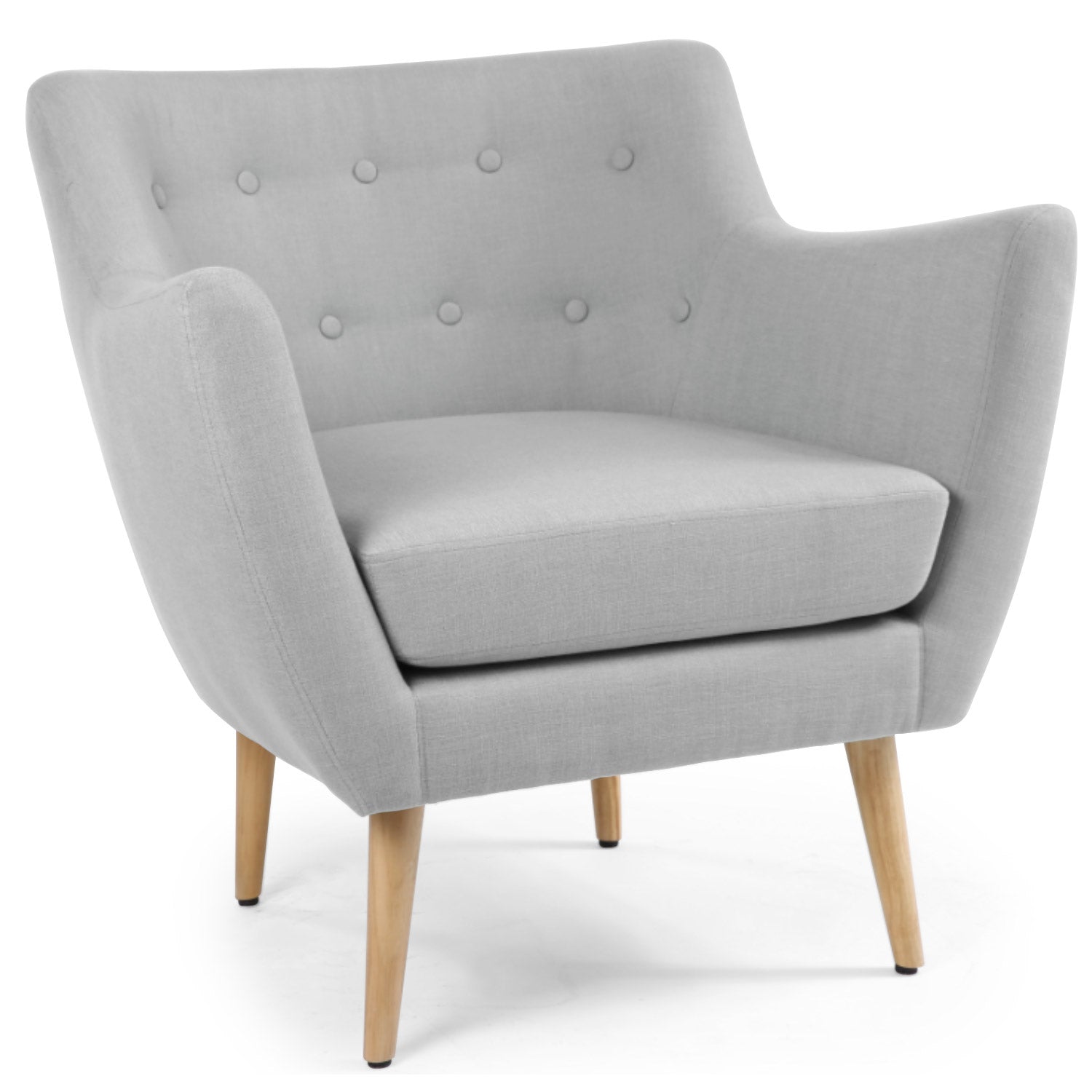 Fauteuil scandinave Molly Tissu Gris