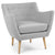 Fauteuil scandinave Molly Tissu Gris
