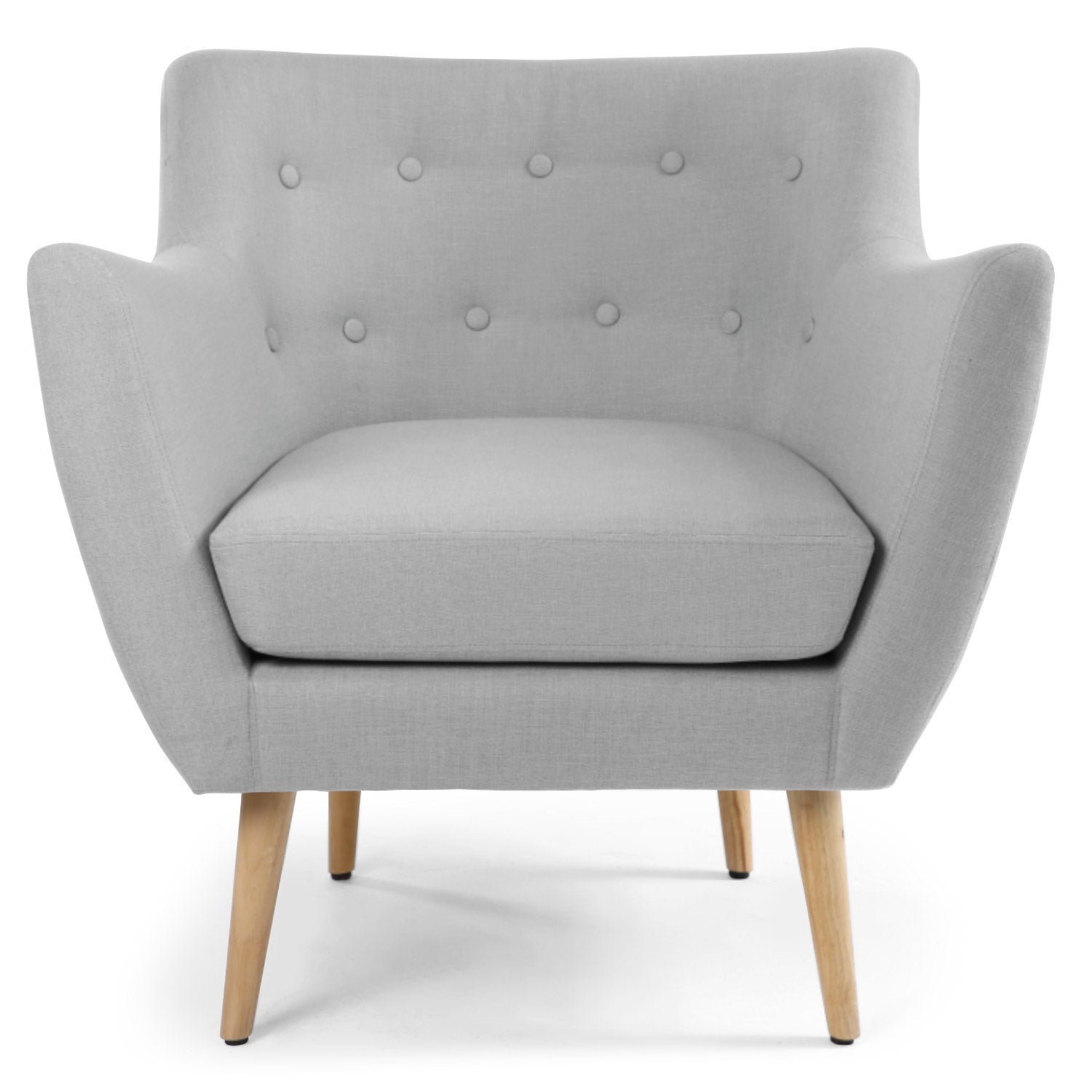 Fauteuil scandinave Molly Tissu Gris