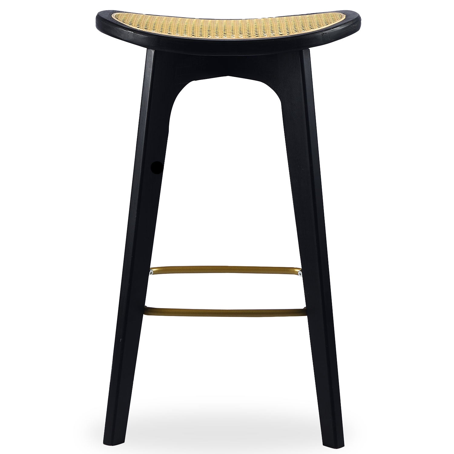 Tabouret de bar Yokori en cannage et Bambou Noir