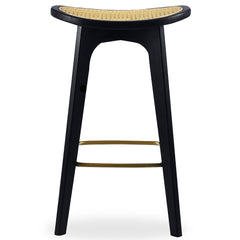 Tabouret de bar Yokori en cannage et Bambou Noir