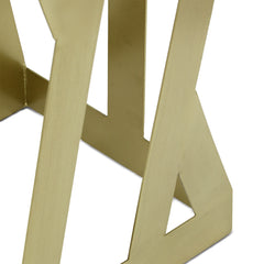 Ensemble de 3 tables d'appoint Zendaya en Verre fumé et Métal Or