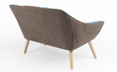Canapé 2 places Anatan scandinave tissu multicolore patchwork