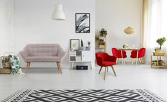Canapé 2 places en tissu Anatan scandinave beige