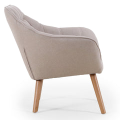 Fauteuil Anatan en tissu beige scandinave