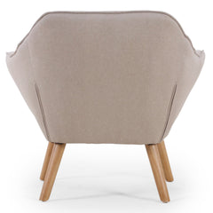 Fauteuil Anatan en tissu beige scandinave