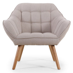 Fauteuil Anatan en tissu beige scandinave