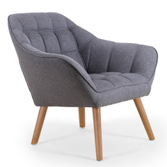 Fauteuil Anatan scandinave tissu gris clair