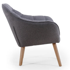 Fauteuil Anatan scandinave tissu gris clair