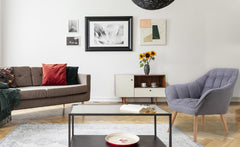 Fauteuil Anatan scandinave tissu gris clair