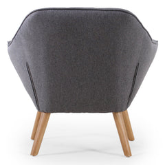 Fauteuil Anatan scandinave tissu gris clair