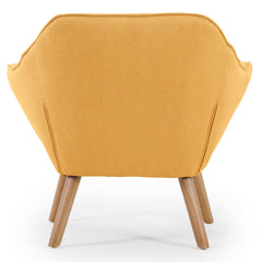 Fauteuil en tissu Anatan scandinave jaune