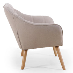 Canapé 2 places en tissu Anatan scandinave beige