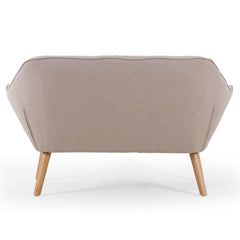 Canapé 2 places en tissu Anatan scandinave beige