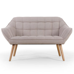 Canapé 2 places en tissu Anatan scandinave beige