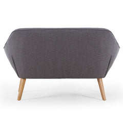 Canapé scandinave 2 places Anatan tissu gris clair