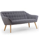 Canapé 3 places scandinave en tissu gris clair
